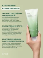Пенка для умывания Anua Heartleaf Quercetinol Pore Deep Cleansing Foam — изображение 5
