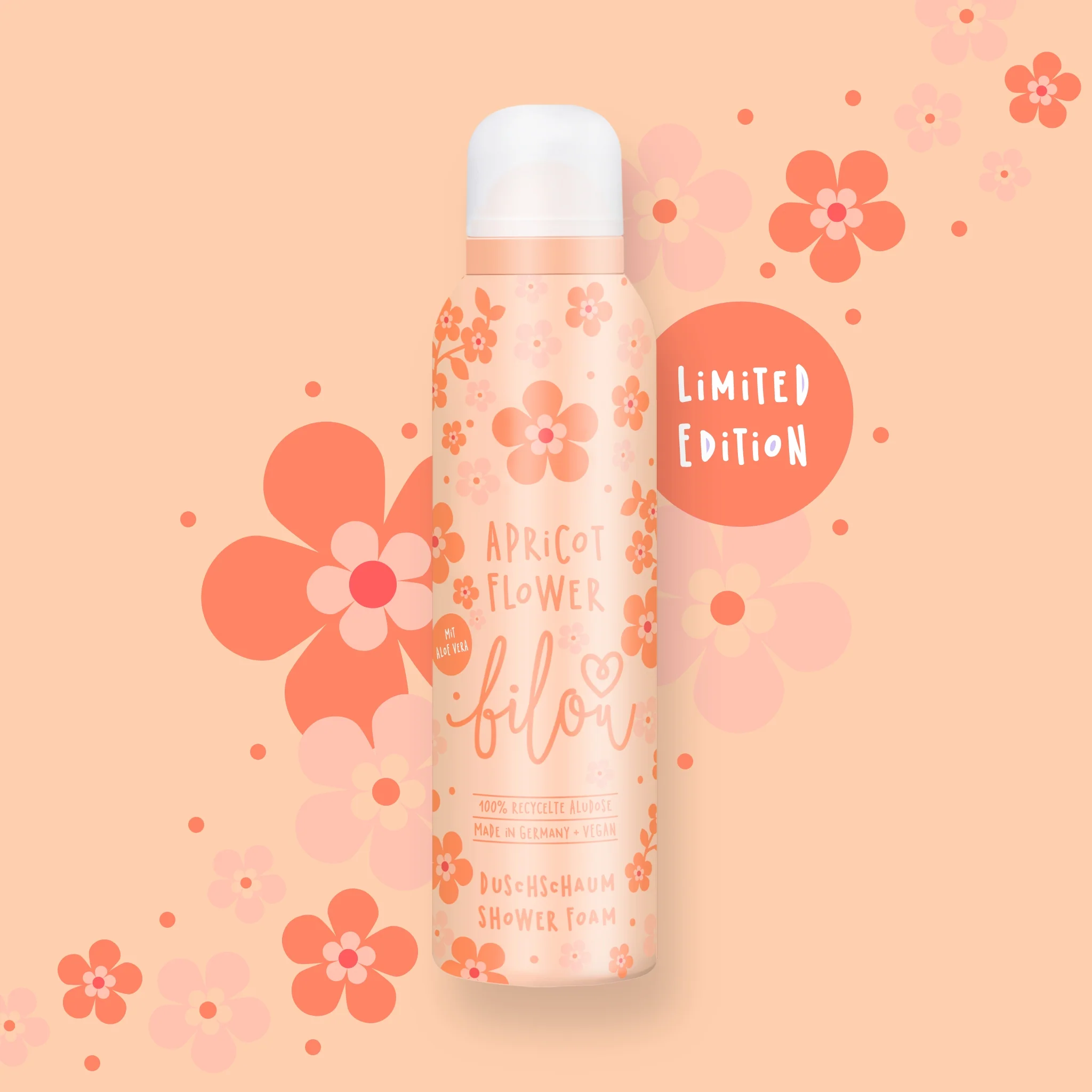 Spumă de duș Bilou Apricot Flower Shower Foam - imagine 1