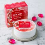 Mască iluminatoare pentru ochi Petitfee Pink Vita Brightening eye mask