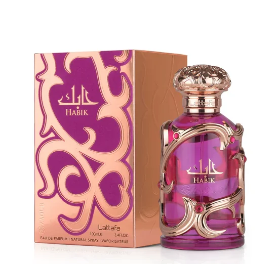 lattafa-habik-for-women-perfume-bottle-beside-box-against-white-background HABIK — изображение 1